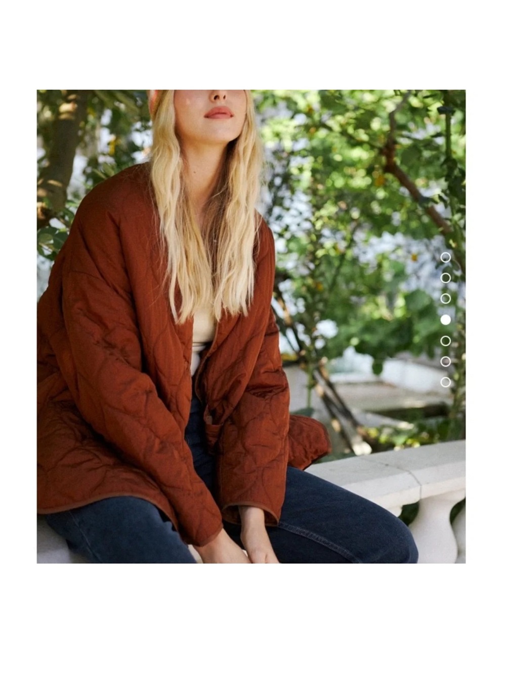 Zara Water Repellent Puffer Liner Jacket in Brick M-L